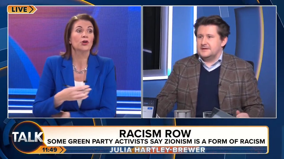 🚨"It's a Jew hunt! Trust me, you are seriously dangerous people. You are not good people." Julia Hartley-Brewer slams "antisemitic" activists going door-to-door asking people to stop buying Israeli products. Julia Hartley-Brewer