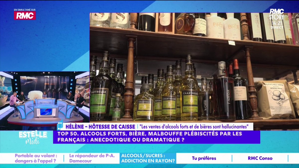 🛒 Alcool et malbouffe plébiscités par les Français 📞 Hélène : "L'alcool, c'est la chose que je vends le plus ! Ça touche tout le monde, tous les âges ! On est sur des alcools bas de gamme... Des gens essaient de le cacher, ils paient en liquide sans ticket !" #EstelleMidi