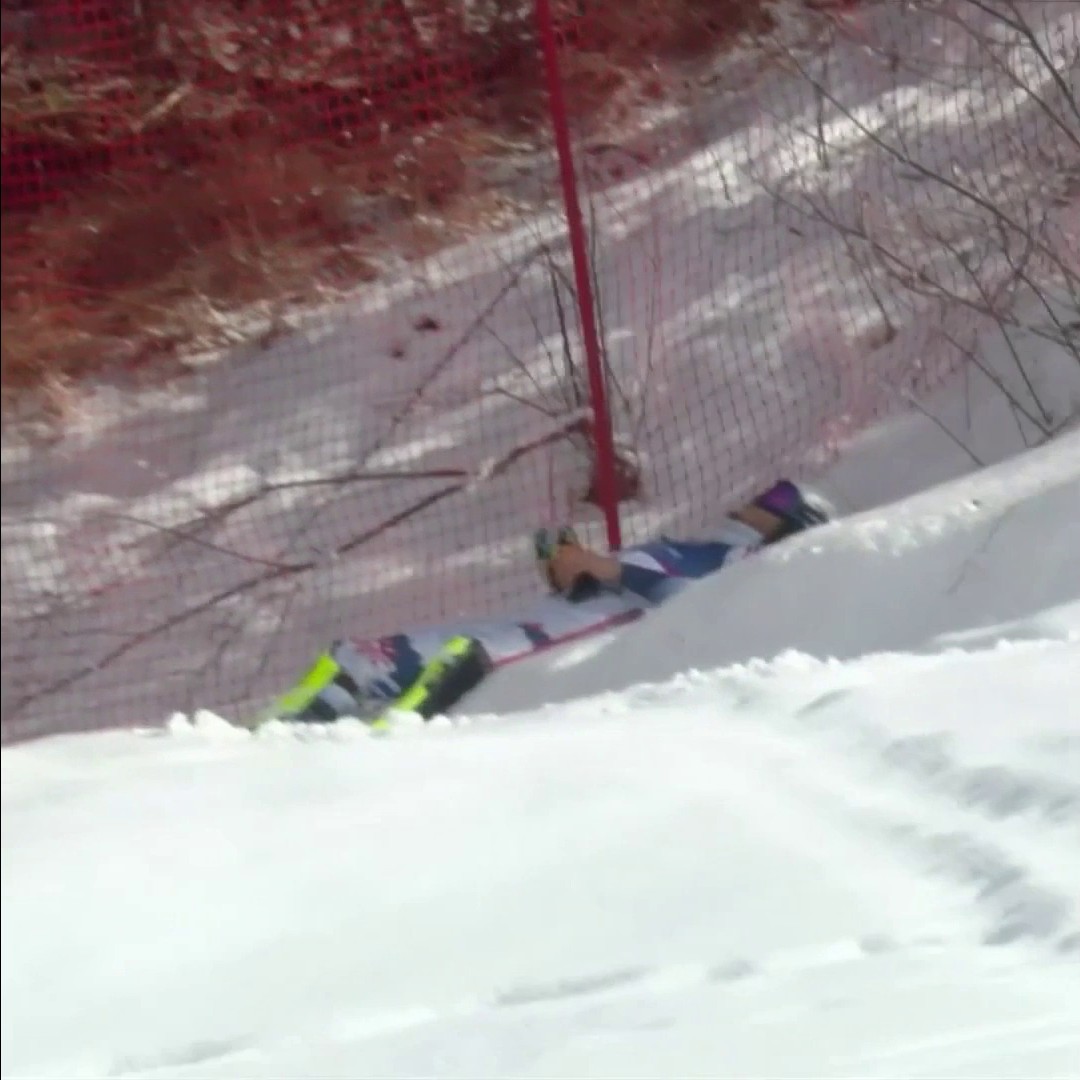 Absolute heartbreak for Atle Lie McGrath 💔 He throws his skis in the air, storms off and has a lie down in the snow to process the mistake that lost his shot at Olympic gold 😲💥