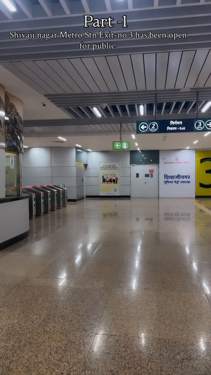 Newly opened entry/exit point of L1's Shivaji nagar stn provides a much closer entry to upcoming L3's Shivaji nagar stn📹jitendra_kalpana2020