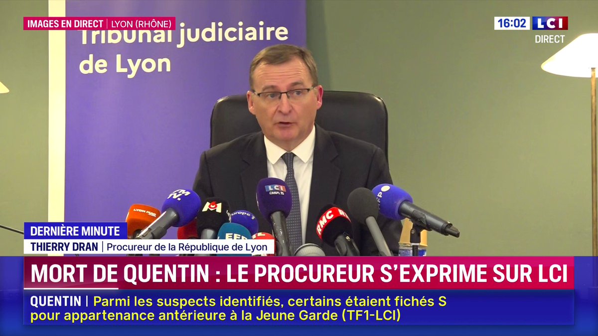 🔴 Mort de Quentin 🗣️ "Quentin D. a été frappé par au moins 6 individus" : Thierry Dran, procureur de la République de Lyon 📺 LCI Direct présentée par Marie-Aline MELIYI