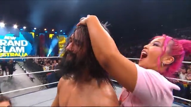 Start your week off with a reminder that YUTA got his head shaved in Sydney! Watch the #AEWGrandSlam Australia replay RIGHT NOW on @SportsOnMAX!