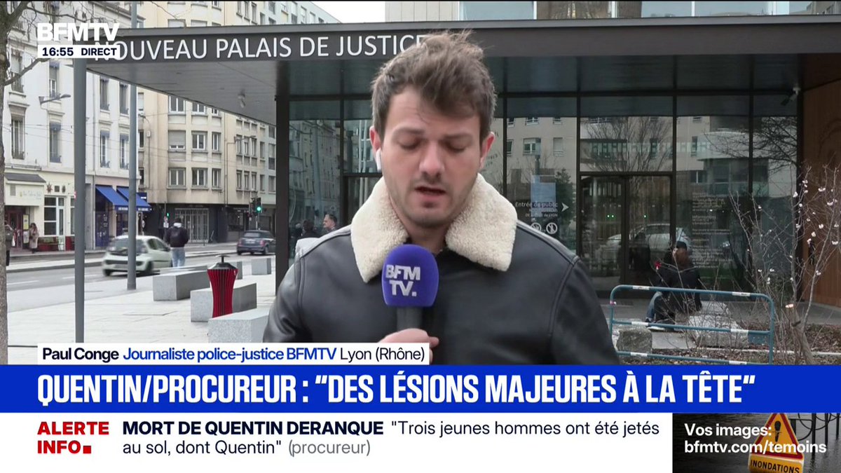 🔴 Mort de Quentin Deranque ➡️ Le militant nationaliste a été frappé par au moins six personnes, avec "des lésions essentiellement à la tête"