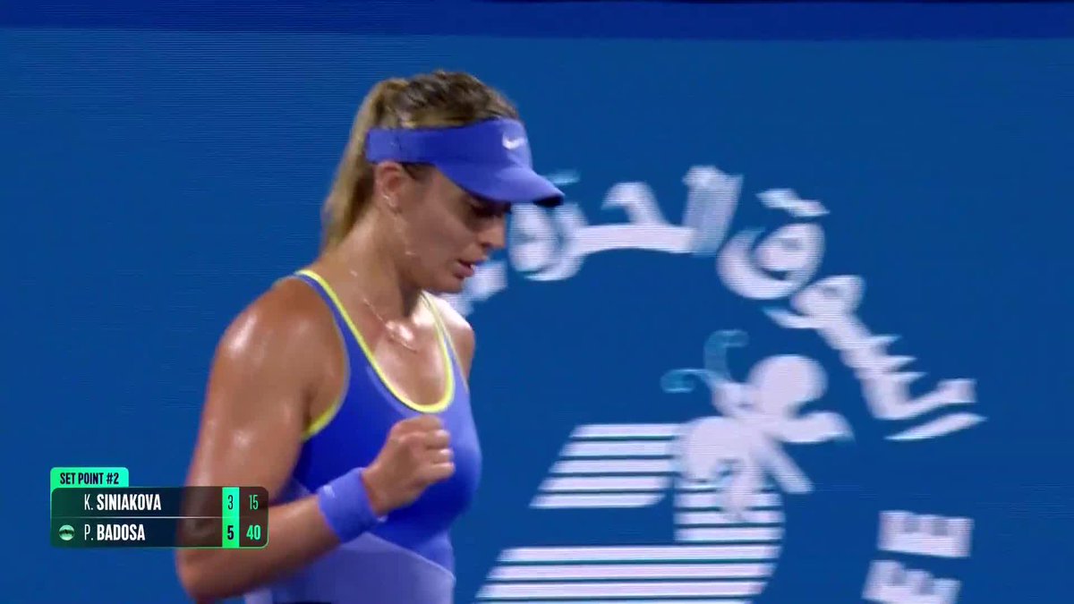 On the board 👊 Paula Badosa takes the first 6-3 against Siniakova! #DDFTennis