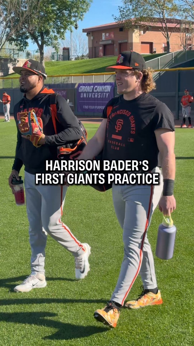 Harrison Bader’s first practice as a San Francisco Giant ✅