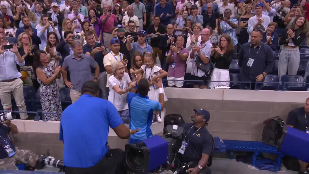 Novak Djokovic: "My daughter is my guardian angel. Every single time I would need some encouragement, she would be there. She would give me a fist bump, she would give me a smile. And it would melt me." ❤️