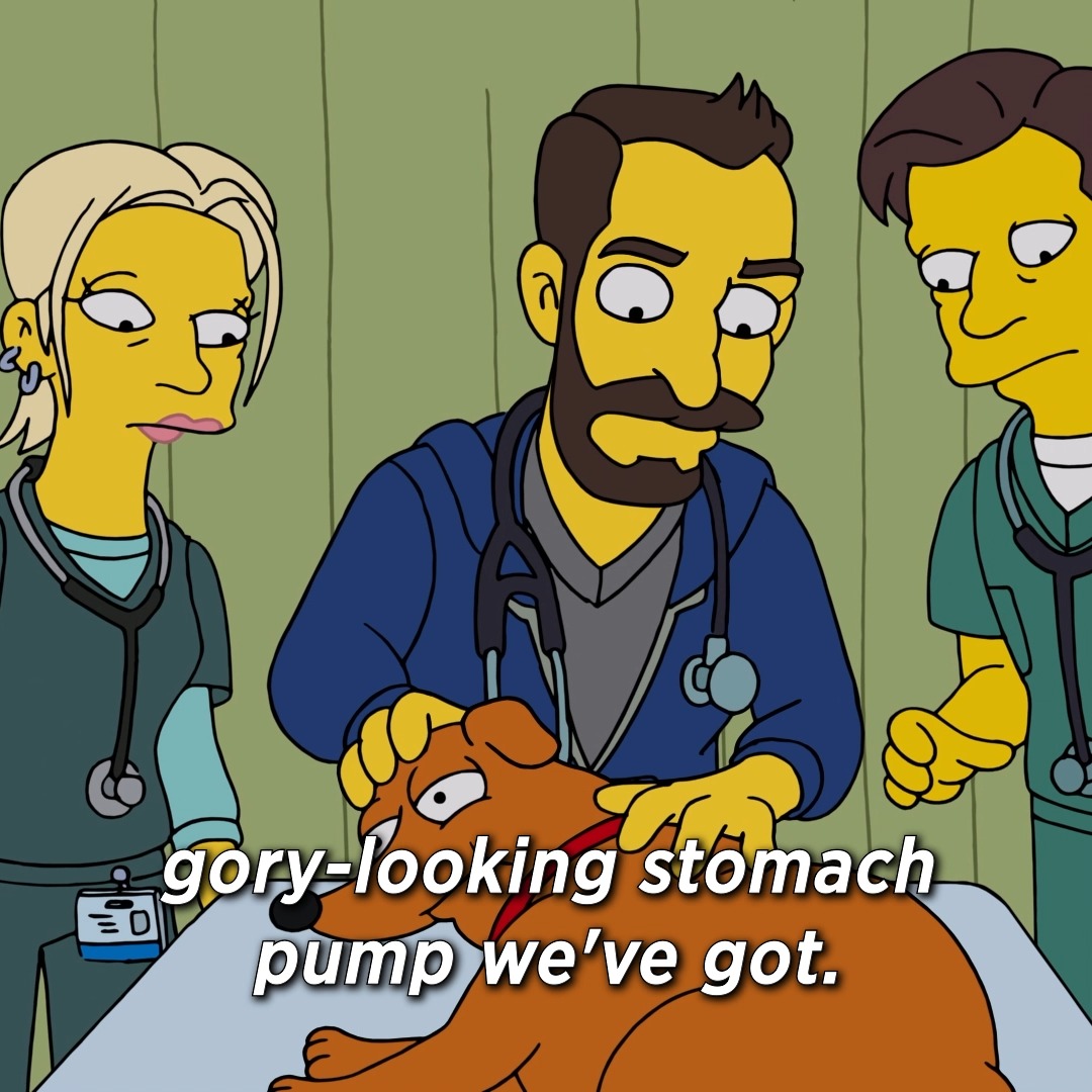 Dr. Robby has a tough history with ambrosia 😬 stream the 800th episode of #TheSimpsons now on Hulu now.