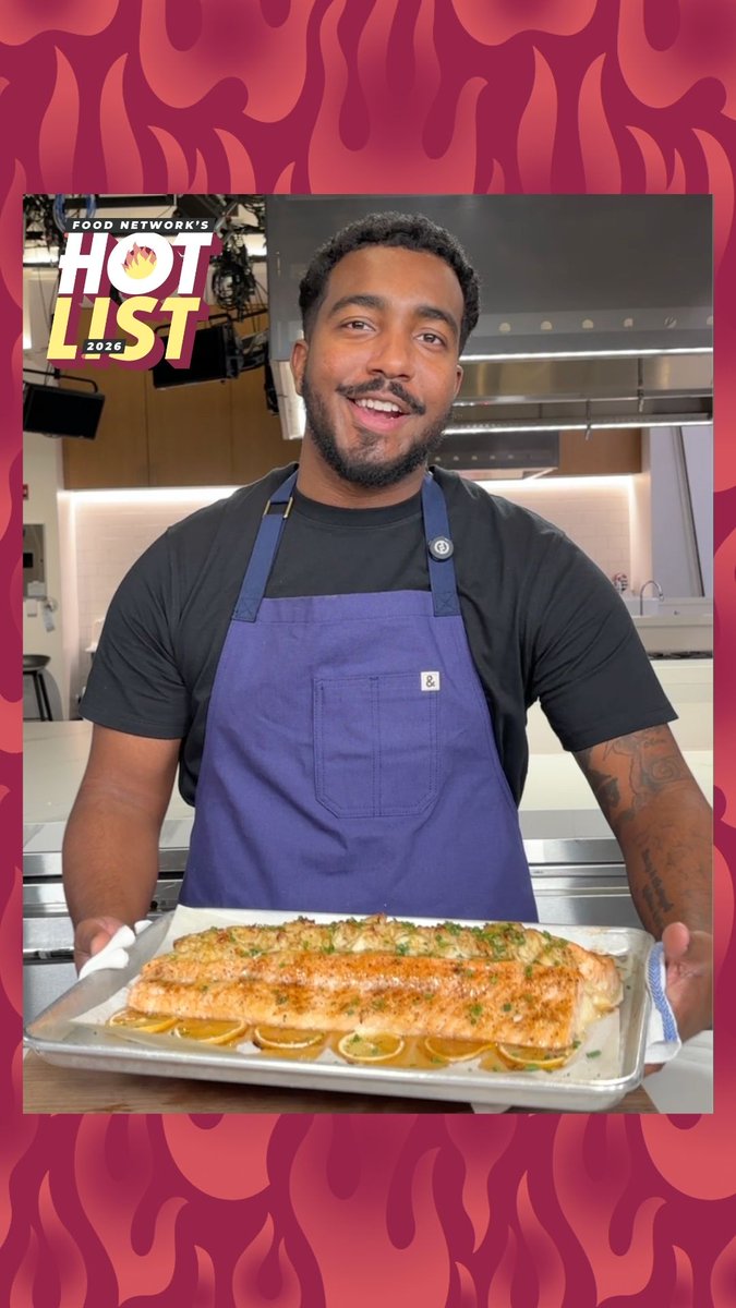 Crab-Stuffed Salmon with Honey-Lemon Glaze is an absolute showstopper worthy of our Hot List 🤩🔥 Lorenzo Espada brought BIG energy and BIG flavors to the Food Network Kitchen! #FNHotList Get the recipe: