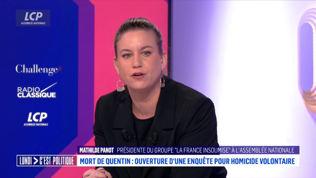 Mort de Quentin Deranque : "Je suis très choquée de la manière dont on essaie de marginaliser La France insoumise, en nous faisant peser la responsabilité", dit Mathilde Panot. "Ni LFI, ni Rima Hassan, ni notre service d'ordre n'ont été au contact d'aucun problème." #LCPol