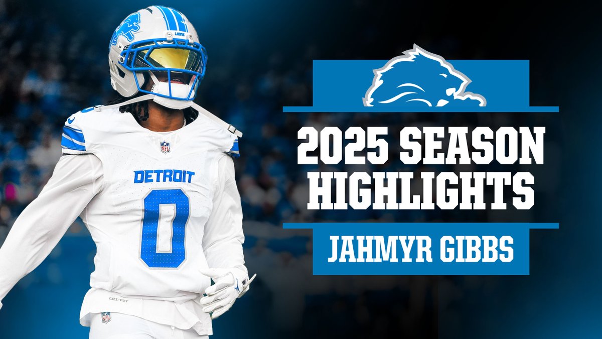 💨 1839 scrimmage yards 💨 18 total touchdowns 💨 Career-high 77 receptions Enjoy the best from Jahmyr Gibbs's 2025 season