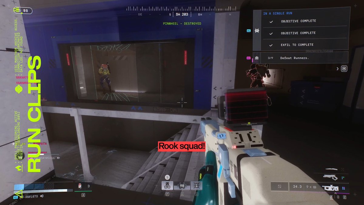In this extended Run Clip, one duo and their Rook allies take on the UESC and enemy runners alike. Put the on-screen tips to use during Server Slam, Feb 26 - Mar 2.
