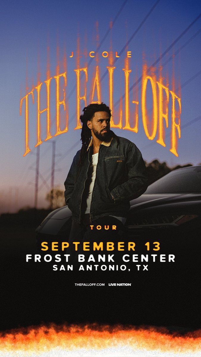 JUST ANNOUNCED! J. Cole is bringing The Fall-Off Tour to the Frost Bank Center on Sunday, September 13! Tickets on sale Friday, February 20 at 11AM.
