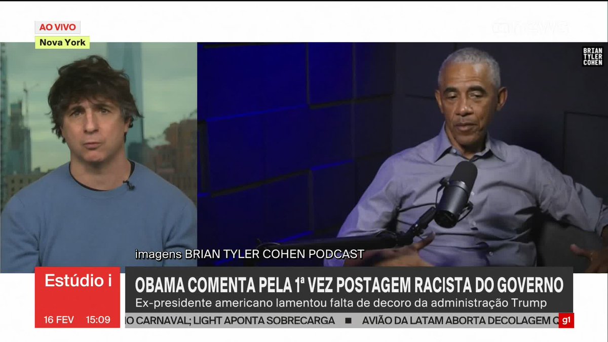 . Guga Chacra faz uma análise sobre o relacionamento entre Barack Obama e Donald Trump, após o ex-presidente comentar a postagem racista feita pelo governo: "tem essa relação conflituosa dele com o Obama". ➡ Assista: #GloboNews #Estudioi #EUA