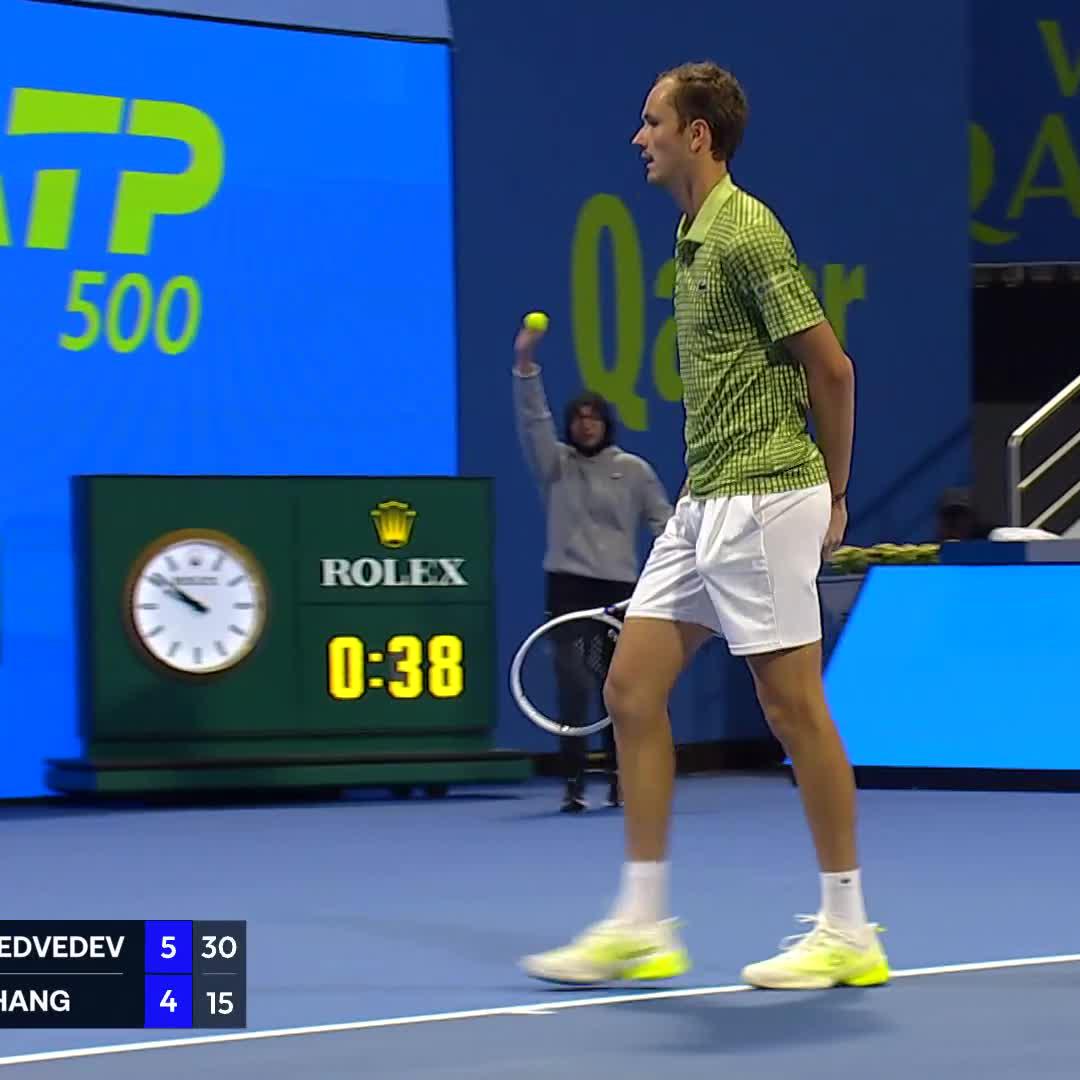 Sumptuous from Daniil Medvedev 😍 #QatarExxonMobilOpen