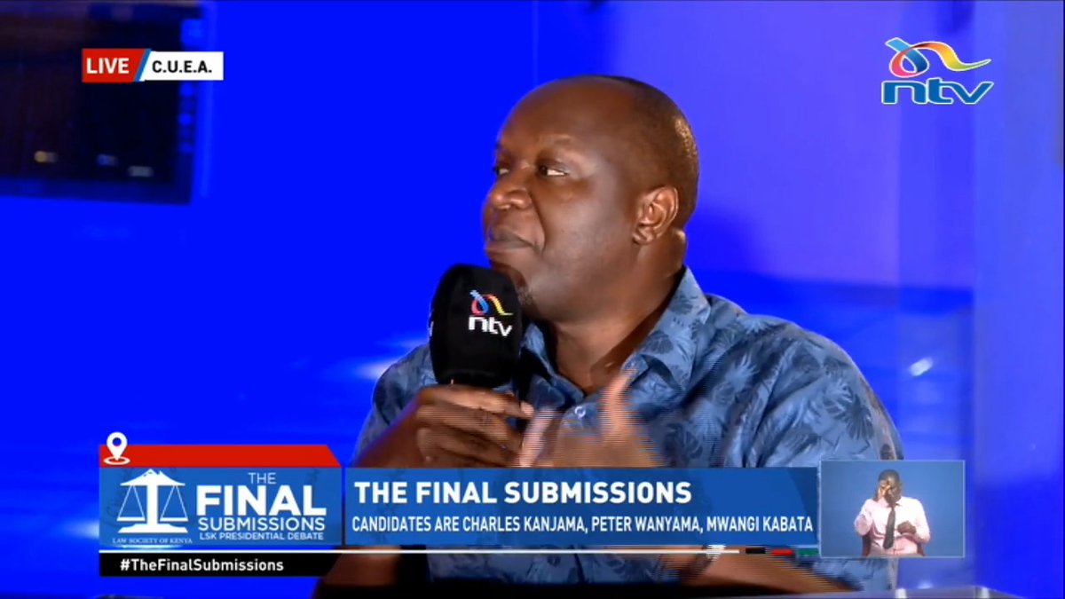 LSK Presidential Debate: Willis Otieno: Mwaura Kabata had the night. The two seniors spent too much time attacking each other instead of addressing issues that concern lawyers and Kenyans. Watch: #TheFinalSubmissions Michelle Ngele-Odhiambo