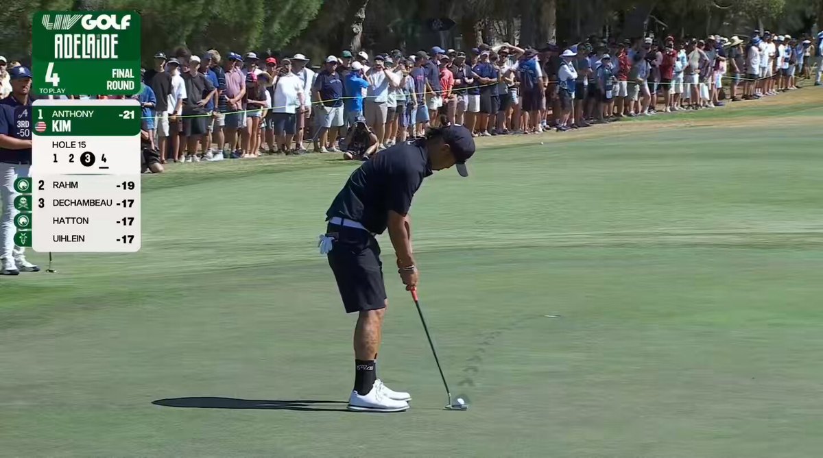 Anthony Kim 4 weeks ago: “I know there's some great players out there, some guys, obviously, with major calibre pedigree. But, I would be lying to say that I don't expect to be contending to win tournaments, and that's my goal. “I'm not trying to finish second. I want to win everything I play in. That's just who I am. And, I always refer to my daughter, but I want my daughter to see that.” Anthony Kim now: * wins the biggest event on the LIV Golf League by overturning a 5 shot deficit against 2 multiple major champions and his wife and daughter ran onto the last green to celebrate * It took 2 events for AK to achieve his goal. This isn’t the end of the story, it’s just the start of the new chapter 👊