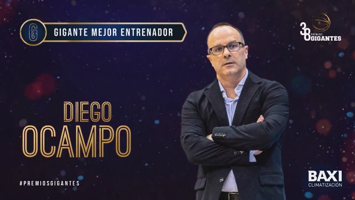 🏆 Premio Gigante Mejor Entrenador 🏆 🔴 Diego Ocampo, entrenador del BAXI Manresa Ofrecido por BAXI #PremiosGigantes