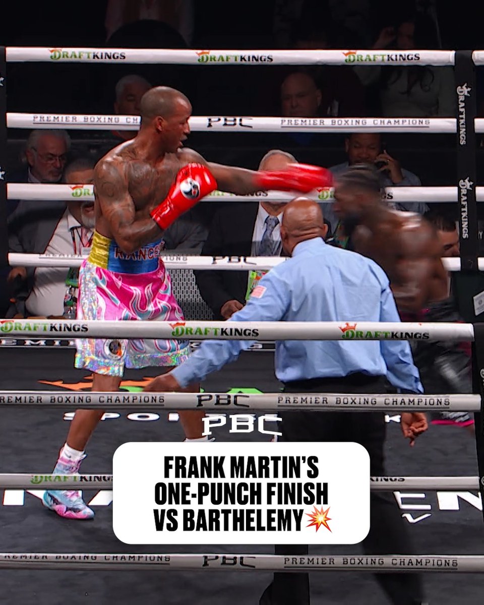 ONE. HITTER. QUITTER. Frank Martin unleashed supernatural power with this one-punch knockout over Rances Barthelemy back in December 2025! 👻💥
