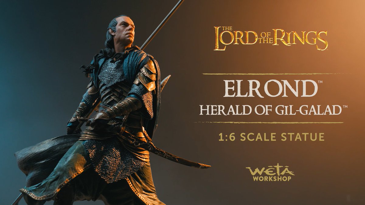 Elrond, Herald of Gil-galad is available now as a limited edition of 1,350 worldwide. Display alongside Sauron, Elendil, and Gil-galad, this release elevates the Last Alliance Battle for collectors who have followed the journey. Pre-order now at: