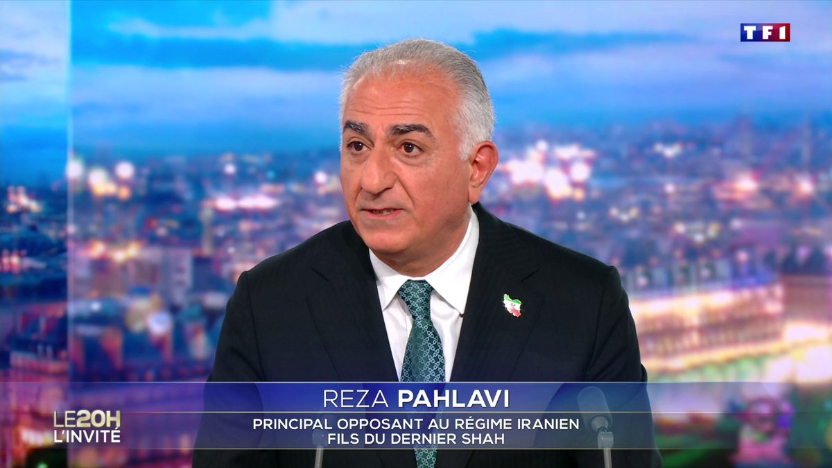 🗣️ "Quand on parle d'une alternative de démocratie laïque, l'une des conditions clé, c'est la séparation claire et nette du clergé et de l'Etat... Si demain une femme iranienne veut porter le voile ou pas c'est un choix personnel" : Reza Pahlavi 📺 Le 20H de TF1