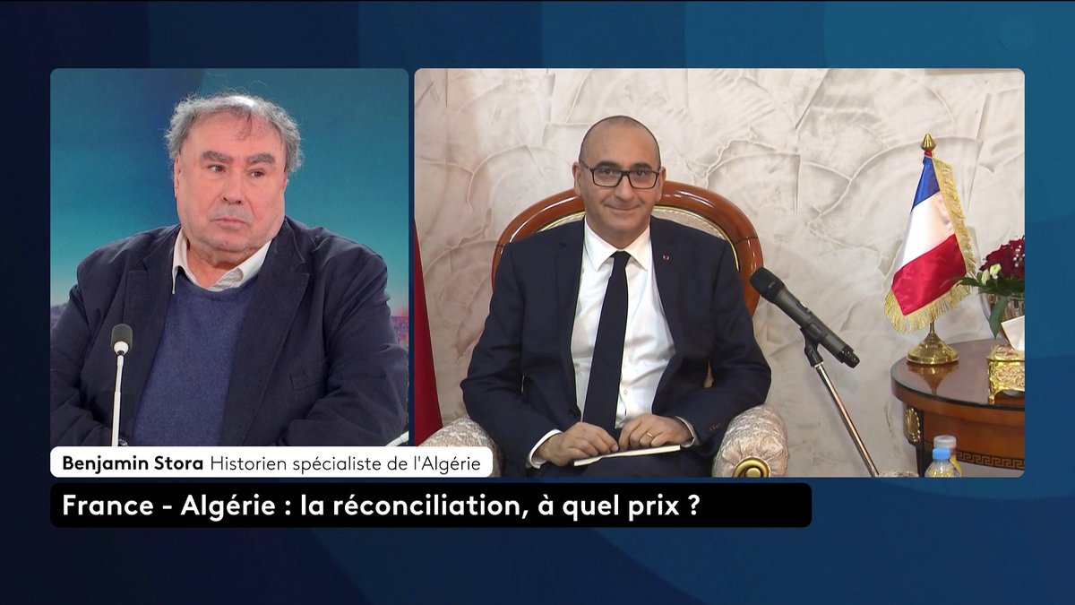 🔴 🗣️ Le ministre de l'Intérieur Laurent Nuñez en visite en Algérie : "Il a eu raison d'y aller, parce qu'il faut maintenir le lien politique, culturel et économique avec l'Algérie", estime Benjamin Stora, historien spécialiste du pays. Loïc de La Mornais #SurLeTerrain #Canal16