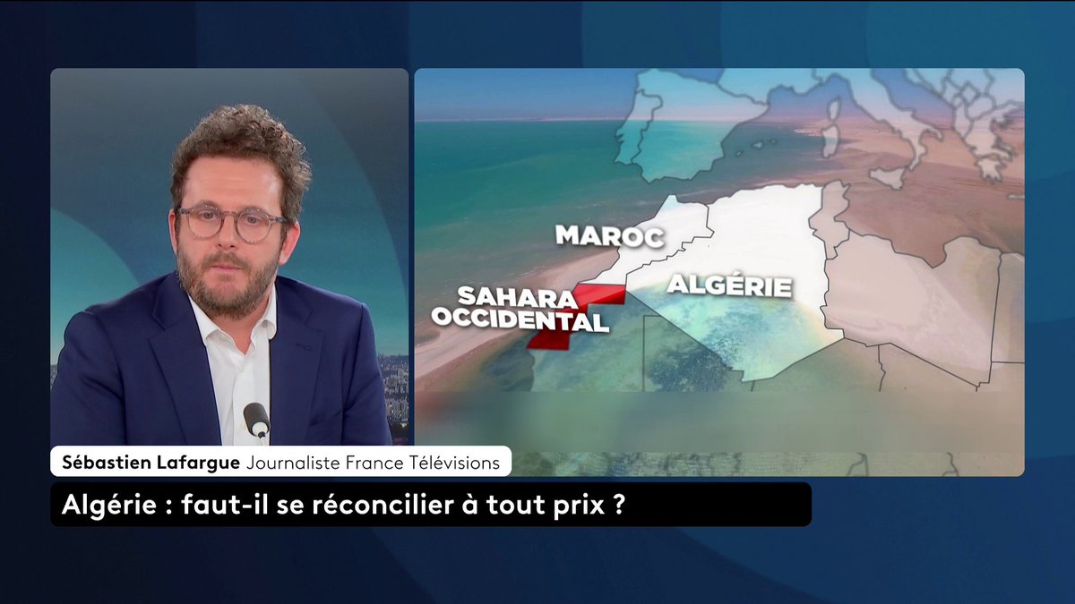 🔴 🗣️ Sahara occidental : "C'est un véritable totem pour l'Algérie", souligne le journaliste à France Télévisions Sébastien Lafargue. En juillet 2024, la France a reconnu la souveraineté du Maroc sur ce territoire. Loïc de La Mornais #SurLeTerrain #Canal16