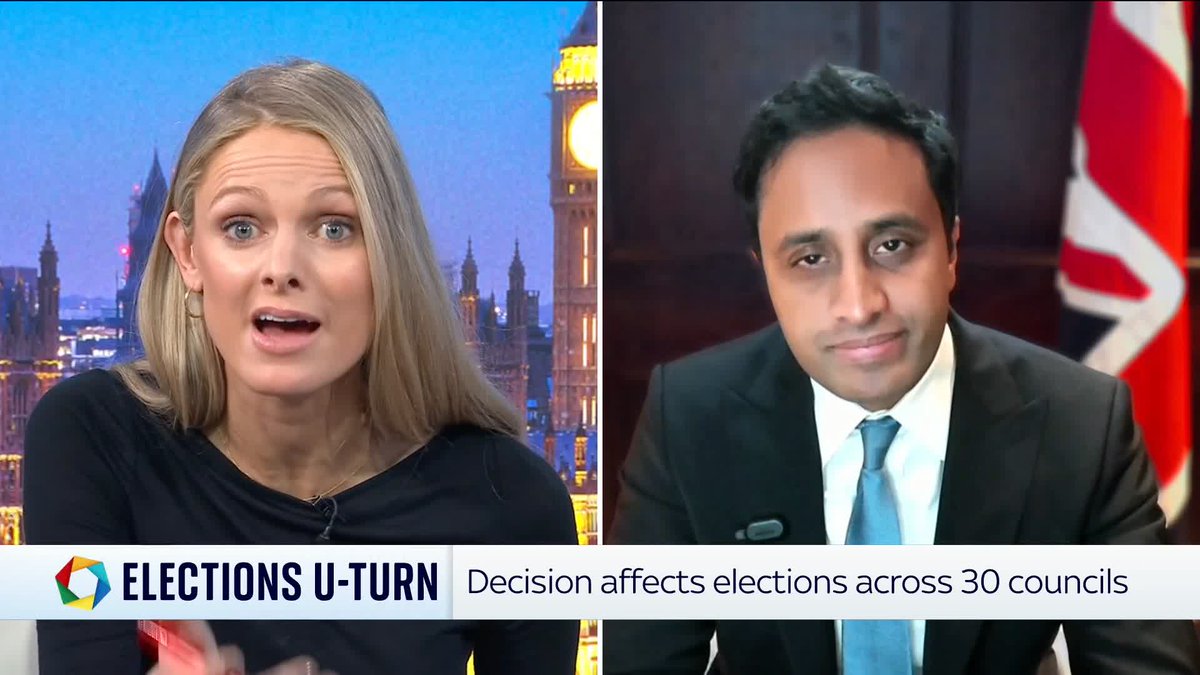 'He is the most unpopular prime minister on record'. Zia Yusuf, Head of Policy at Reform UK, speaks to Sky's Ali Fortescue after the government announced a local election U-turn. 📺 Sky 501, Virgin 602, Freeview 233 and YouTube