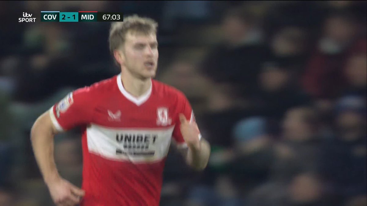 Riley McGree puts his laces through the ball to pull one back for Middlesbrough 💥 It's game on with 25 minutes left to play... #ITVFootball