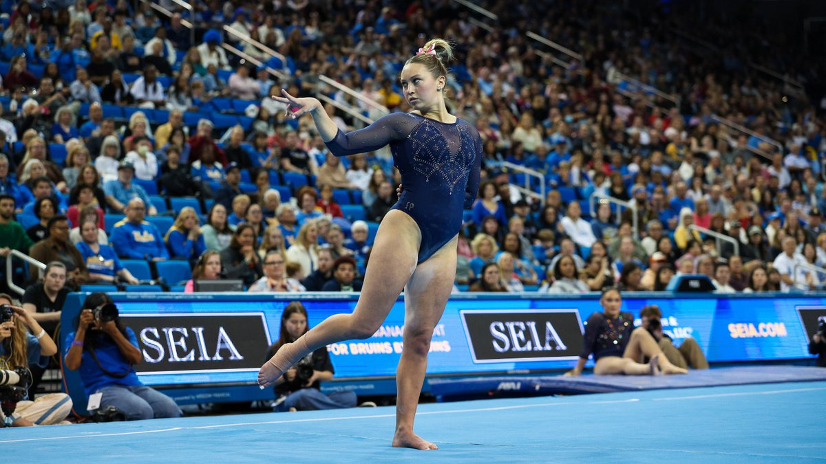 Our leadoff queen Katelyn Rosen knows how to get an epic #UCLA floor party started! 💃🎉 “Once you spark that little bit of Katelyn, it’s like over.”