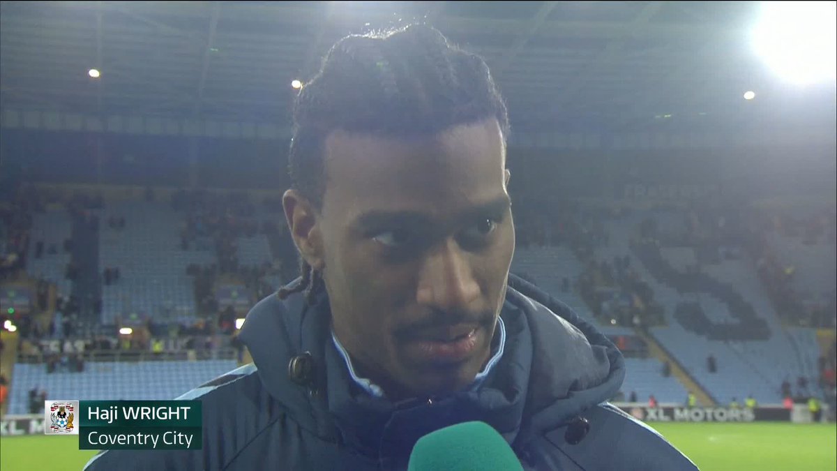'The 12th man. The energy and passion from the crowd really gets us going.' Hat-trick hero Haji Wright reflects on a huge win for Coventry City over Middlesbrough... 🎙️ Aaron Paul🎙📻 | #ITVFootball