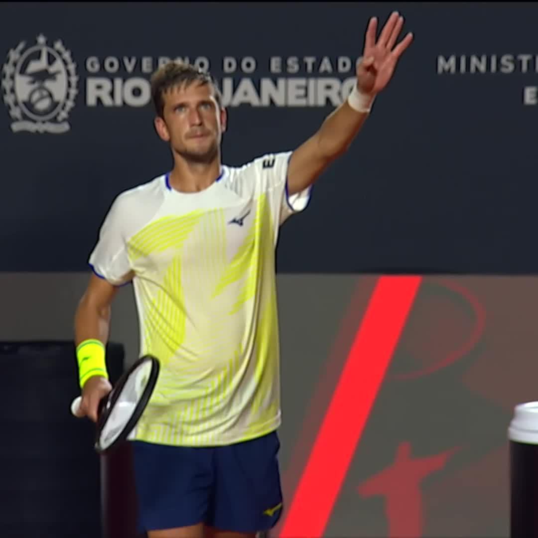 Not to be for Gustavo in Rio... Vit Kopriva becomes the first Czech to win a match in Rio Open history, defeating Brazil’s Heide 6-2 7-6!