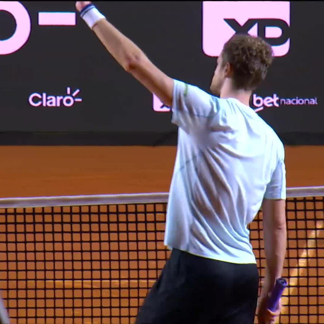 8-0 against Brazilians at ATP tour-level 🫡 Yannick Hanfmann battles past Reis Da Silva 7-6 6-4 in Rio! Rio Open