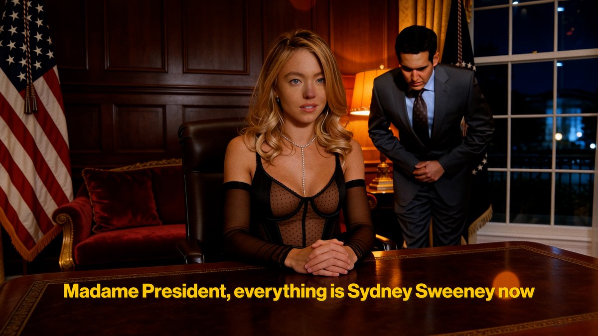 Seedance 2.0 Prompt: Put Sydney Sweeney’s fat milkers in every film ever made - make sure it’s retarded and gets 50 likes.