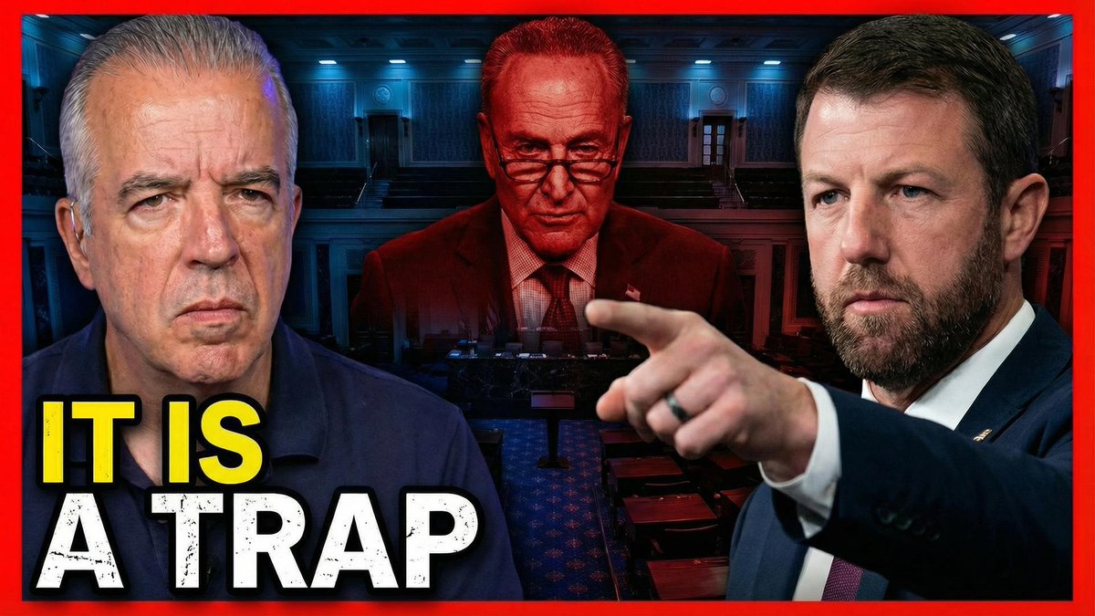 🚨 SCHUMER’S SOTU PLOT EXPOSED Markwayne Mullin just went on record: The threatened shutdown has ZERO to do with the budget. It's a calculated hit job to sabotage the State of the Union address. He lays out the "talking filibuster" nuclear option that Democrats are terrified of. Markwayne Mullin