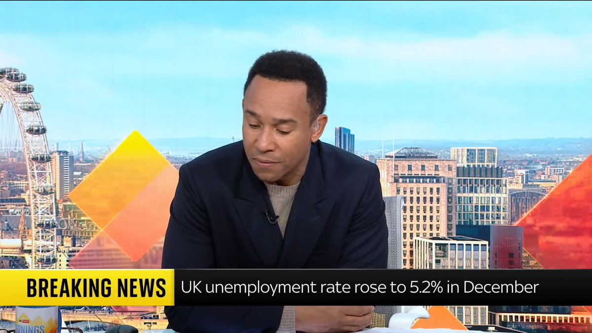 BREAKING: The unemployment rate has increased again, to the highest level in nearly five years, according to official figures Read more: 📺 Sky 501, Virgin 602, Freeview 233 and YouTube