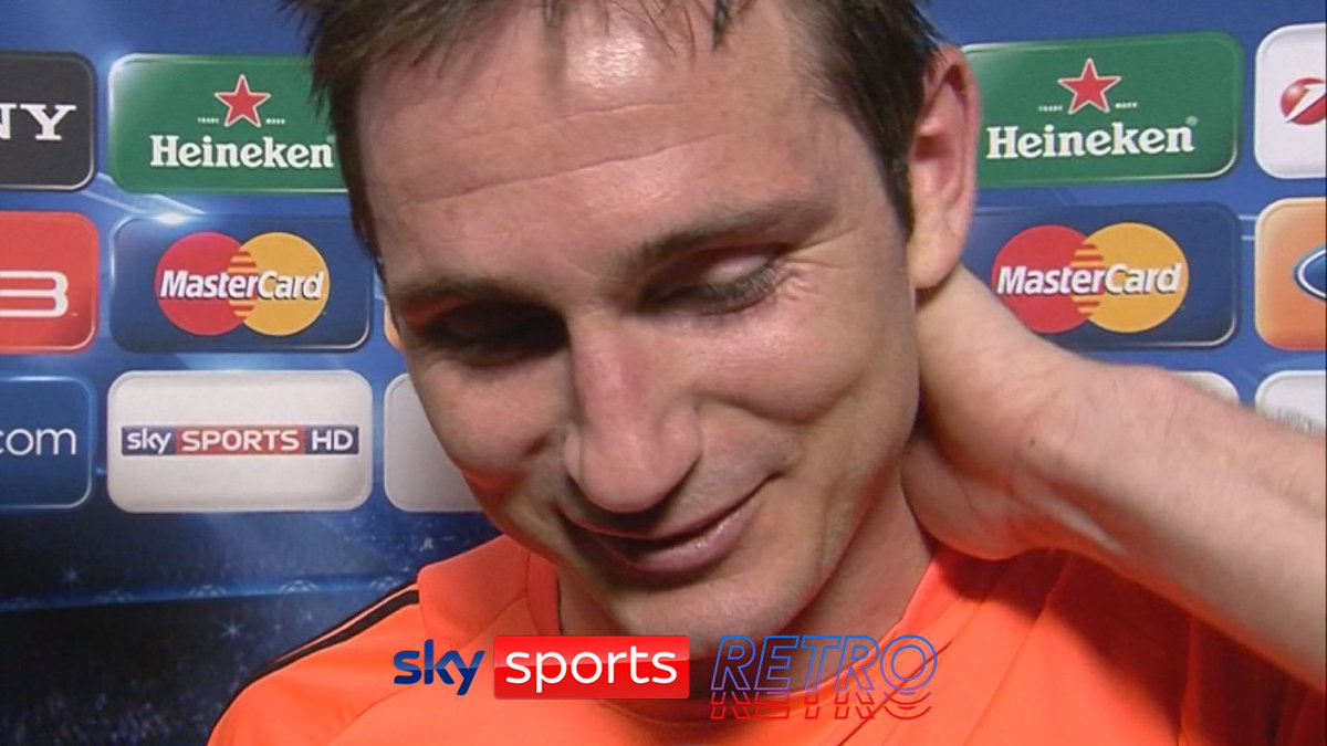 Lampard’s post match reaction after Chelsea knocked out Barca and qualified for the 2011/12 Champions League final is so epic, man. At this point, Lampard had no idea he was going to captain Chelsea to winning their first ever UCL title.