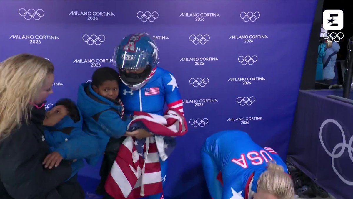 No es solo un oro. No es solo tocar la gloria. ES SUPERACIÓN, PUNDONOR Y EJEMPLO. ❤️ Elana Meyers Taylor, a sus 41 años, se ha convertido en campeona olímpica de monobob delante de sus dos hijos, sordos y uno con síndrome de down, que siempre le acompañan. #MilanoCortina2026