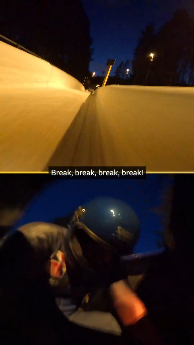 "That's the craziest thing I've done in my life!" 🫣 Chris Hughes holds his nerve as pushes his body to the limit in a training run with the Team GB bobsleigh team 🇬🇧