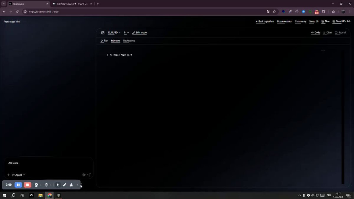 In under 2 seconds, copy any TradingView indicator or backtesting strategy and instantly translate it into a Repla algorithm with 99% accuracy. Let AI improve or edit it for you. Or do the opposite create your own indicator on Repla and translate it into Pine Script within seconds!