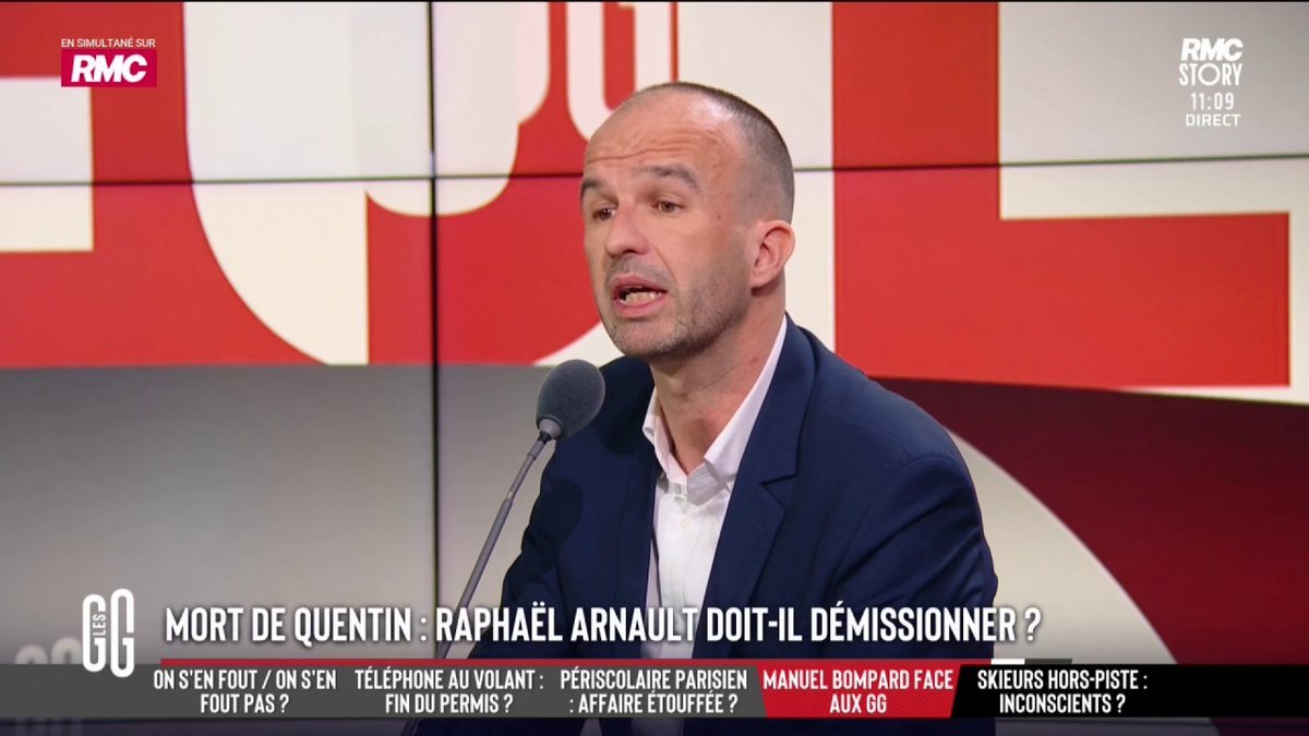 🎙️ Sandrine Pégand : "Raphaël Arnault, fiché S, a dit sur Alice Cordier : 'On va lui mettre une balle dans la tête'." 🎙️ Manuel Bompard : "Fake news. Et la fiche S, c'est une mesure administrative. Il y a sûrement des journalistes fichés S." #GGRMC