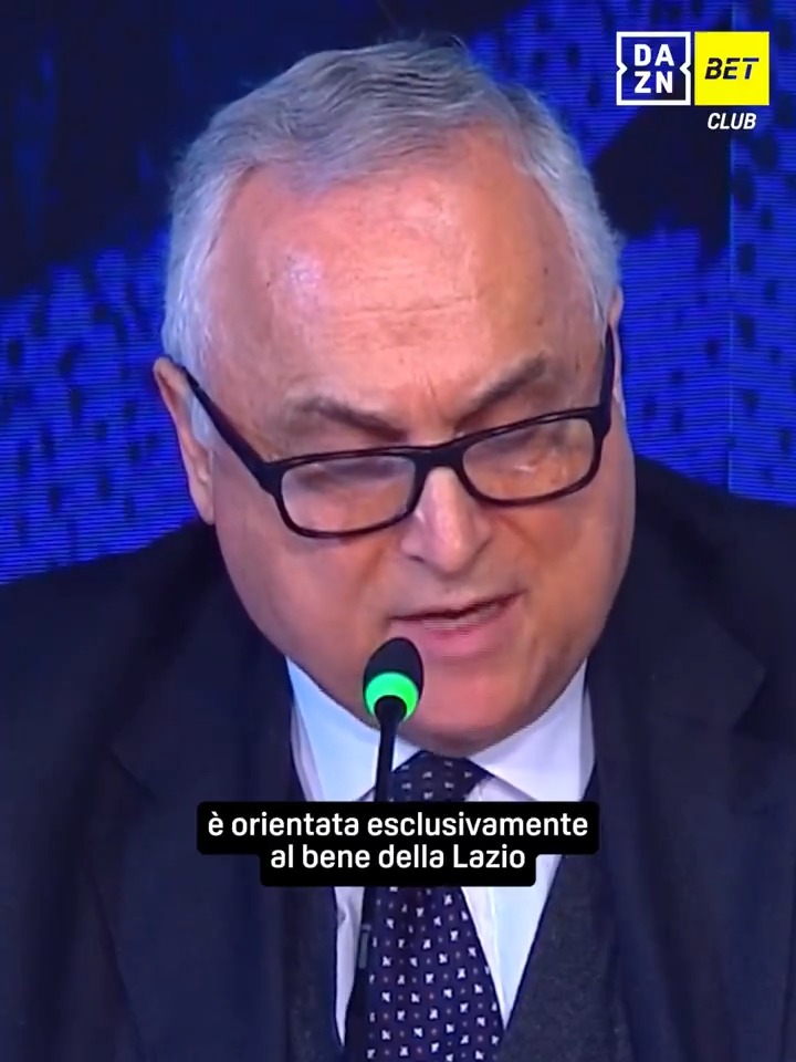"Tutto per il bene della Lazio" 🗣️ Il messaggio di Lotito ai tifosi 💬 #DAZN #DAZNBetClub