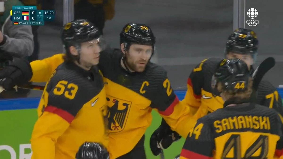 Leon Draisaitl with a big goal in the playoff qualifier game of Germany vs France 🚨🇩🇪