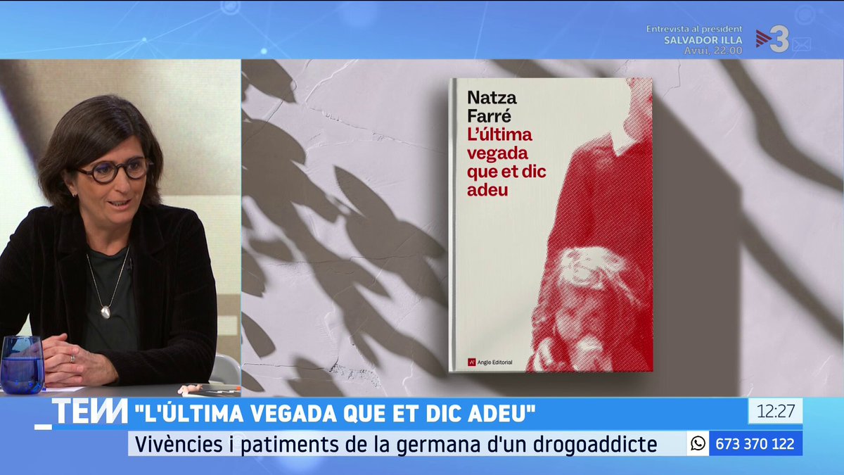 🔴 Natza Farré: "Vaig arribar a desitjar que el meu germà es morís perquè desaparegués el patiment de tothom" L'escriptora i periodista explica com va ser tenir un germà addicte a l'heroïna al llibre "L'última vegada que et dic adeu" #TotEsMou3Cat ▶