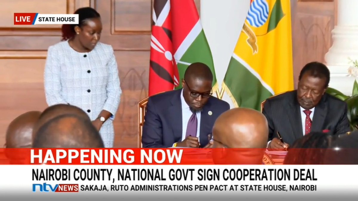 Nairobi county and the national government sign a cooperation deal