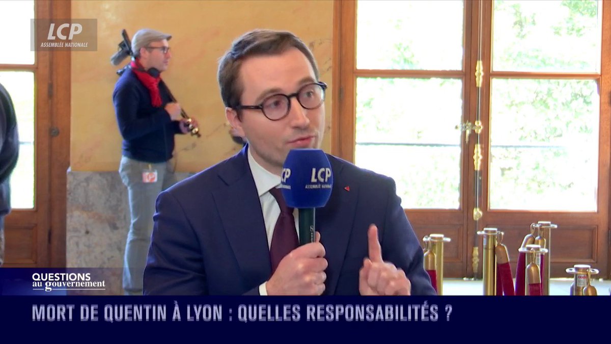 "Je ne suis pas d'accord pour que quand quelqu'un est au sol, il soit battu à mort et la Jeune Garde non plus n'est pas d'accord avec ça, ça n'a jamais été dans ses doctrines", déclare le député LFI Antoine Léaument 🇫🇷. #DirectAN