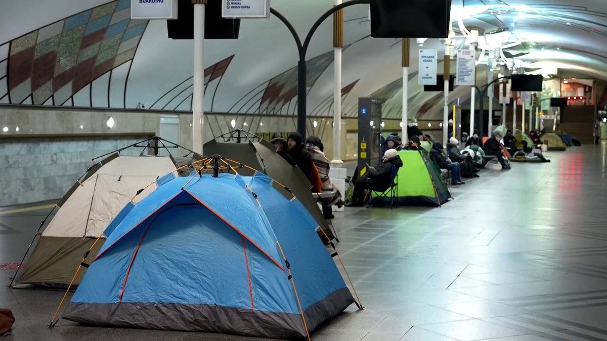 Ukrainians sheltering in metro stations expressed little hope for a breakthrough in the new round of peace talks with Russia, as they sought safety among rows of tents while air raid sirens blared once again in the country's capital