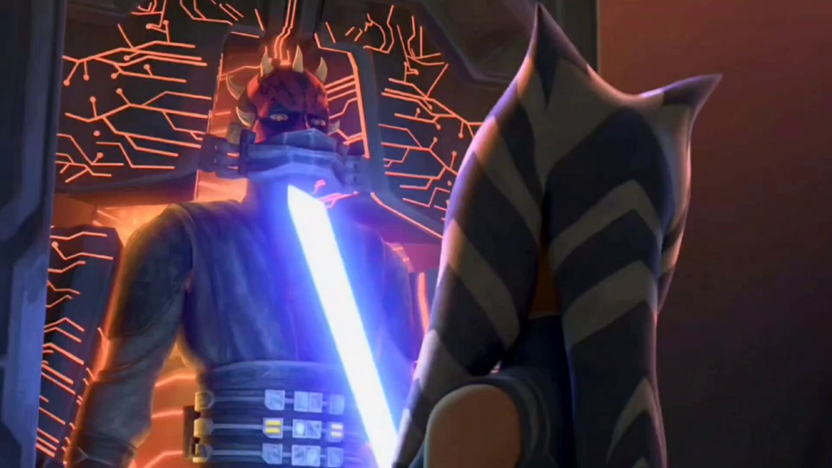 Imagine Maul fighting with a blue saber