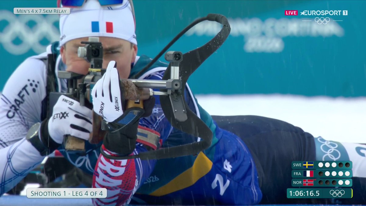 Eric Perrot impeccable au tir couché ! Le dernier relayeur français repart seul en tête ! Les Jeux Olympiques de #MilanoCortina2026, c'est en intégralité sur Eurosport et HBO Max