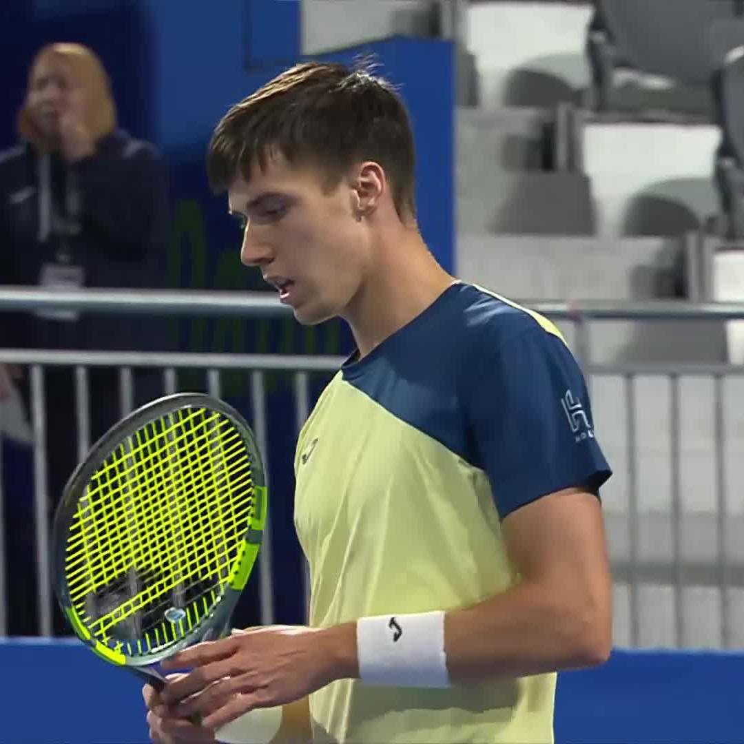 Marching on 💪 Fabian Marozsan defeats Ugo Humbert 6-3 6-1 to advance to the Round of 16 at the #QatarExxonMobilOpen
