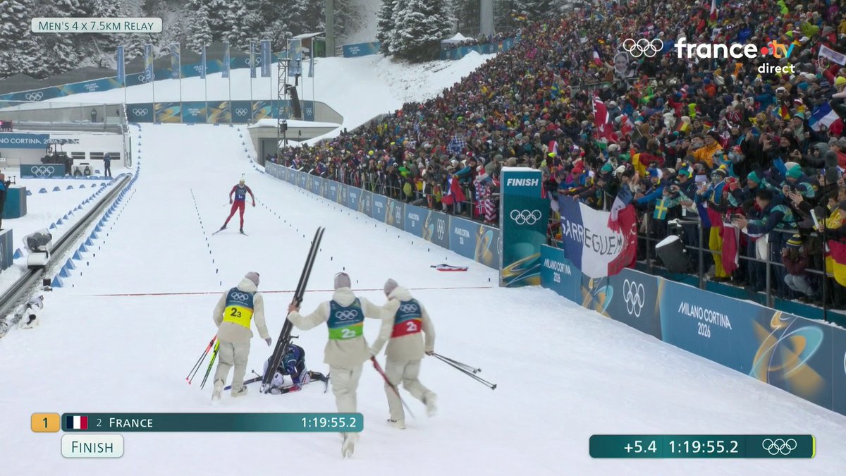 🚨🇫🇷 ALERTE INFO | La France est CHAMPIONNE OLYMPIQUE au relais masculin de biathlon ! 🥇🤩 La France bat également son record de médailles aux JO d’hiver.